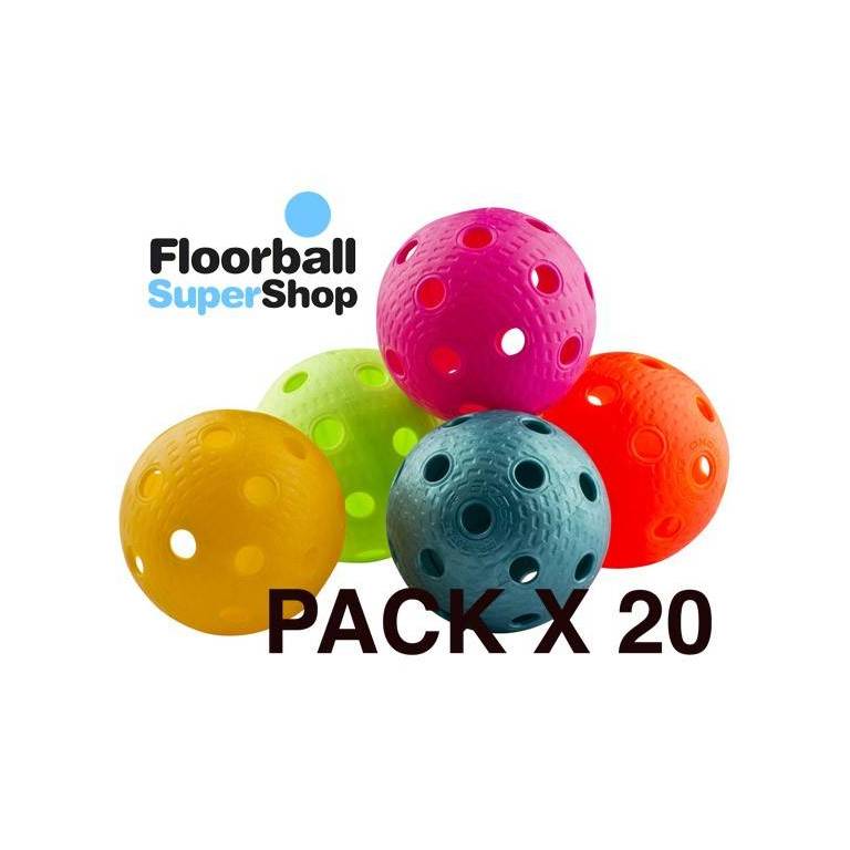 Oxdog Rotor ball white Pack Mixed 20 floorball